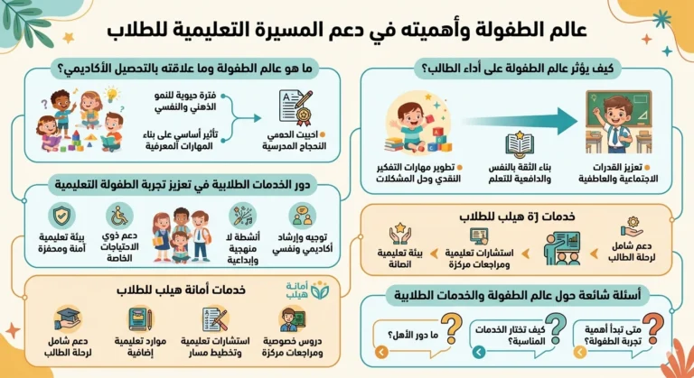 عالم الطفولة والتعليم - خدمات طلابية متميزة